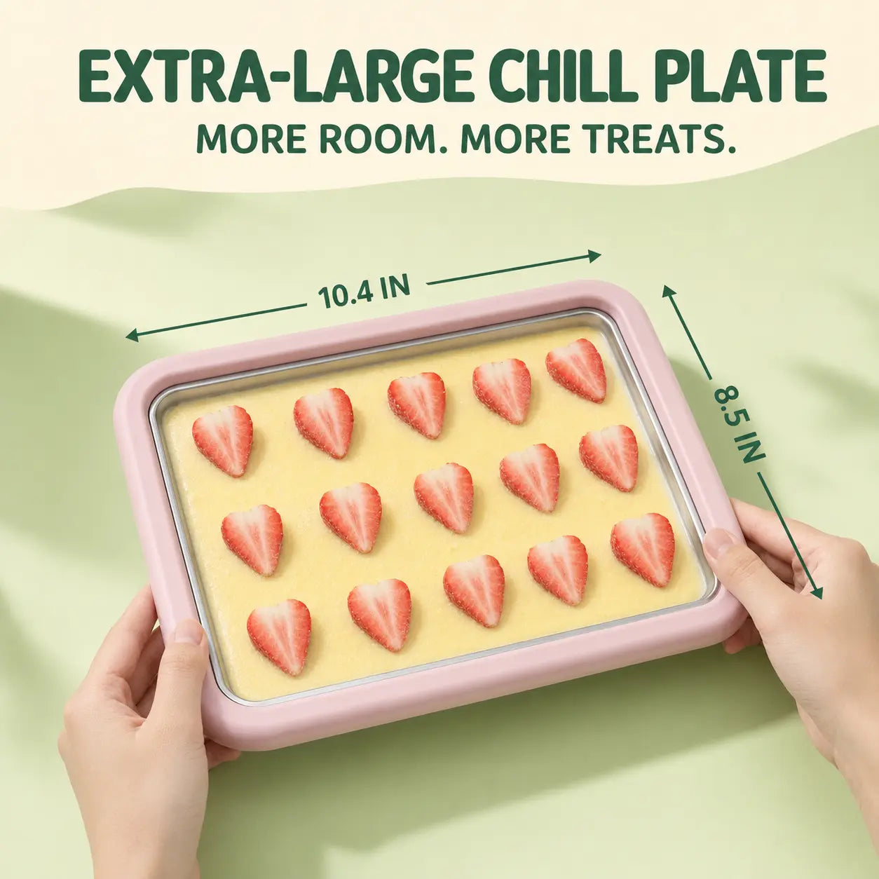 Stainless Steel Rectangular Rolled Ice Cream Maker - Thick, Instant Gelato Rolling Pan for Homemade DIY Parent-Child Fun Activities