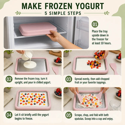 Stainless Steel Rectangular Rolled Ice Cream Maker - Thick, Instant Gelato Rolling Pan for Homemade DIY Parent-Child Fun Activities