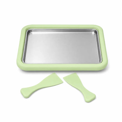Stainless Steel Rectangular Rolled Ice Cream Maker - Thick, Instant Gelato Rolling Pan for Homemade DIY Parent-Child Fun Activities
