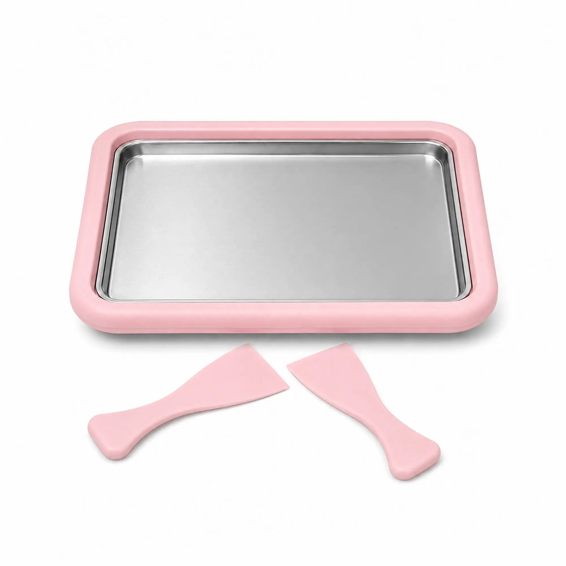 Stainless Steel Rectangular Rolled Ice Cream Maker - Thick, Instant Gelato Rolling Pan for Homemade DIY Parent-Child Fun Activities