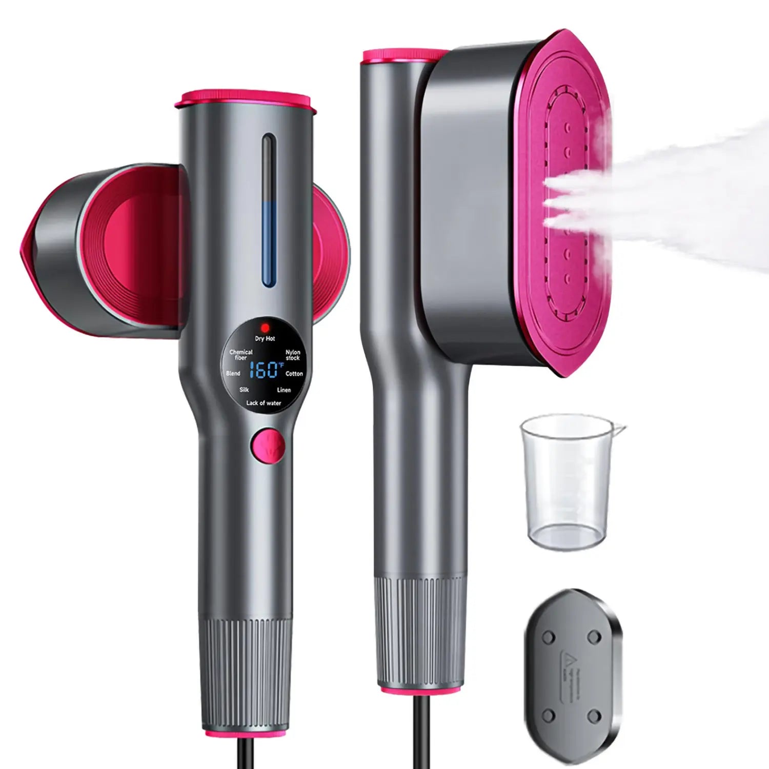 Dr.Flash Handheld Garment Steamer for Clothing, Portable Iron Steamer Combo Travel Steam Generators, 7 Modes with LED Display, 15S Fast Heating, 90° Swivel Handle, 1-Button Start, Travel Stuff, New Year Gift